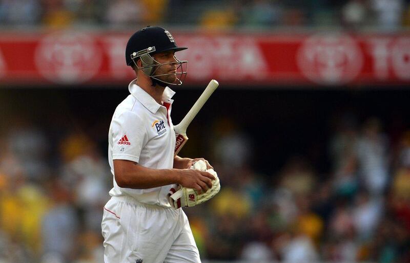 Jonathan Trott left England on Monday with a stress-related illness, it was announced. Saeed Khan / AFP