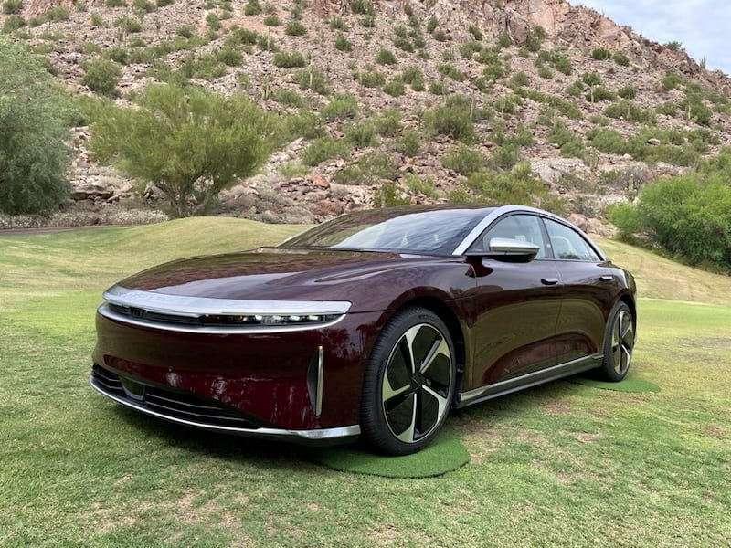 A Lucid Air electric vehicle. The adoption of EVs is rising worldwide as governments fight against climate change. Reuters