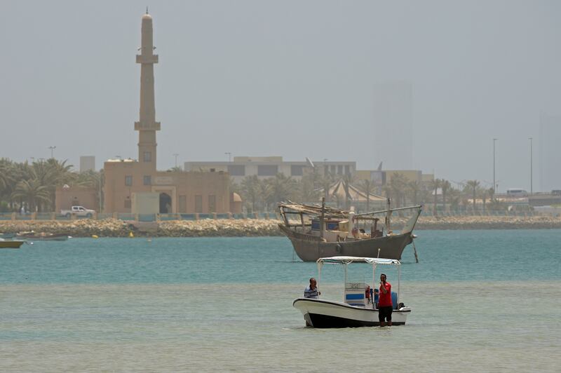 Massive dust and sand storms have descended on the Gulf this week, bringing extraordinarily high levels of dust and pollutants, particularly in Kuwait, Saudi Arabia and Iraq. Bahrain's capital Manama (pictured) has been similarly affected. AFP