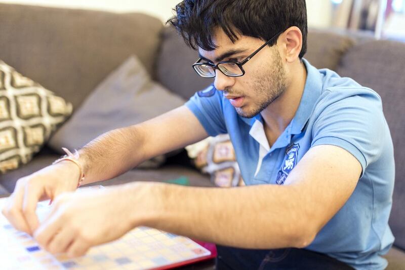 Sanchit Kapoor has won the World Youth Scrabble Championship after finishing in the top 10 for three years. Reem Mohammed / The National