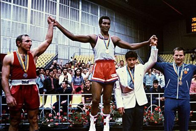 The Cuban Teofilo Stevenson, centre, is the greatest boxer in the Olympic annals but it will never be known whether he was the best ever.