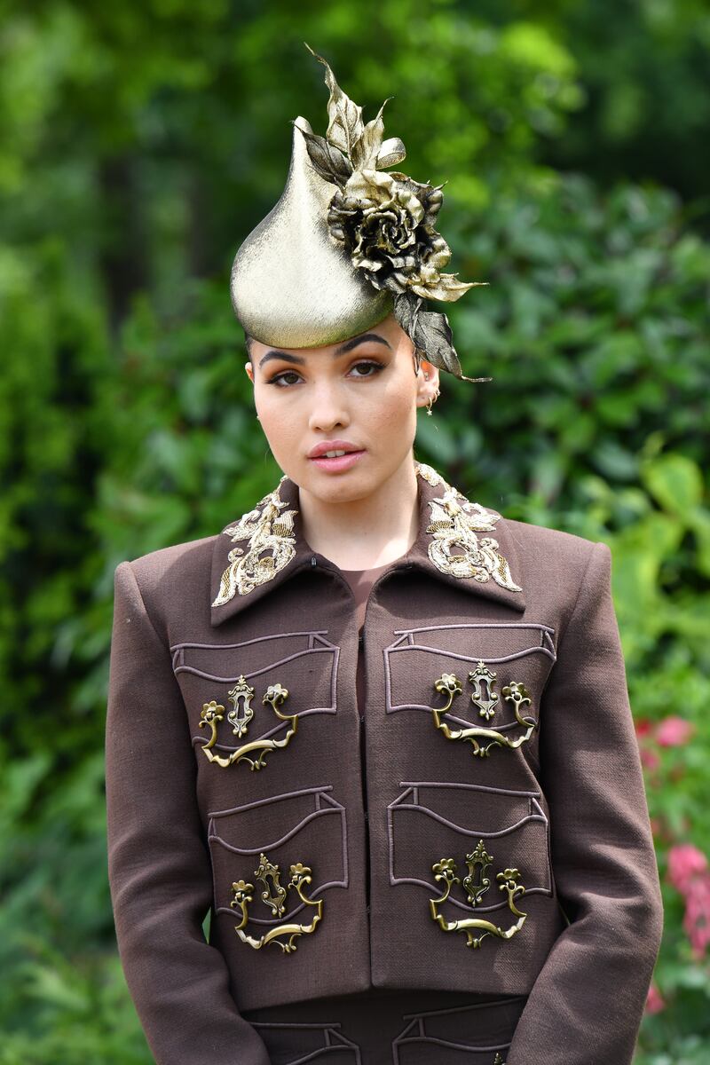 More unusual headgear is seen. Getty Images for Royal Ascot