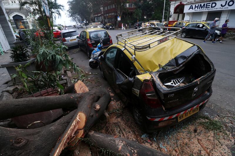 Cyclone damage in Mumbai, India. Reuters