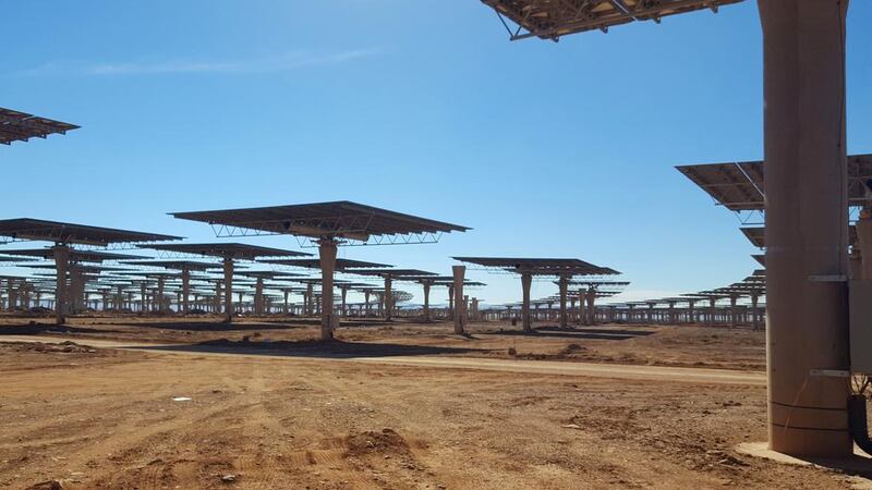 The world’s current cheapest price for concentrated solar power is at Morocco’s Noor 3 at 15.67 US cents per kWh. LeAnne Graves / The National