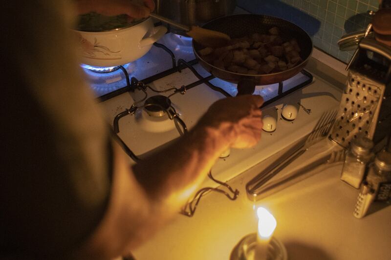 Cooking by candlelight has become commonplace throughout Lebanon.
