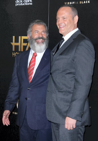 Mandatory Credit: Photo by Matt Baron/REX/Shutterstock (7391458fk)
Mel Gibson and Vince Vaughn
20th Annual Hollywood Film Awards, Arrivals, Los Angeles, USA - 06 Nov 2016