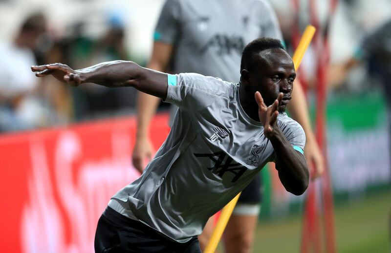 Sadio Mane during the training session. PA Wire