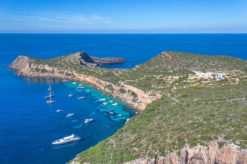 Tagomago is located 900 metres off the north-east coast of Ibiza. Courtesy Sotheby's International Realty