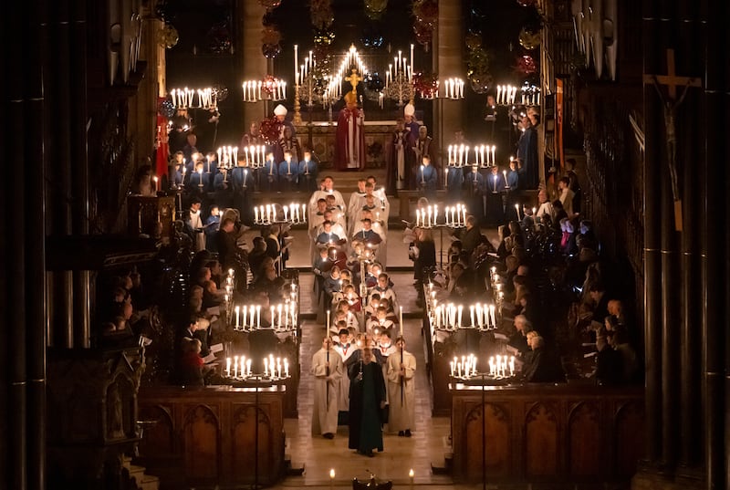 Salisbury Cathedral's advent procession. New census data has shown less than half of citizens in England and Wales describe themselves as Christian. Getty