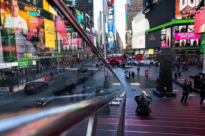 People visit an almost empty Times Square in New York City, New York, U.S. Reuters