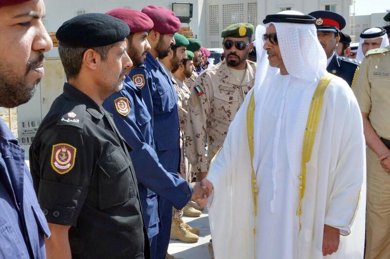 Sheikh Saif bin Zayed, Deputy Prime Minister and Minister of Interior, attends a GCC joint security exercise in Bahrain. Wam
