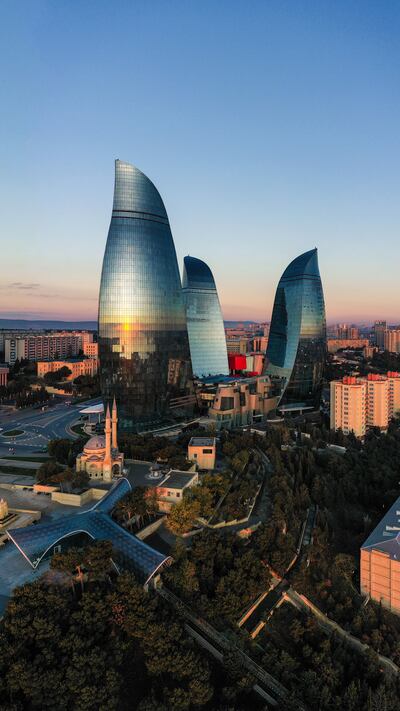 Baku's Flame Towers. Courtesy Lloyd Alozie