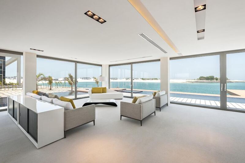 While this property is available for Dh27m, another in the development is priced at Dh55m. Courtesy Gulf Sotheby’s International Realty