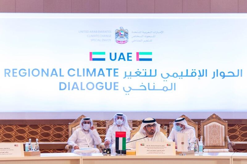 The UAE's Special Envoy for Climate Change, Dr Sultan Al Jaber, at the Regional Climate Dialogue. Courtesy: Office of the UAE Special Envoy for Climate Change