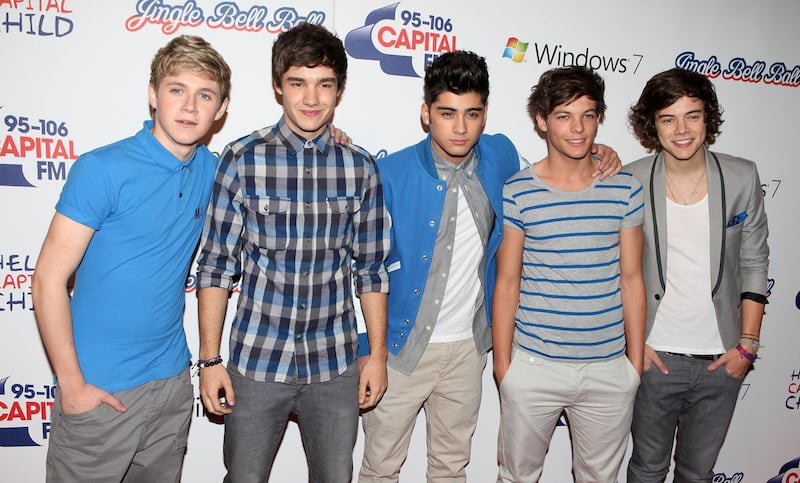 LONDON, ENGLAND - DECEMBER 04:  Niall Horan, Liam Payne, Zayne Malik, Louis Tomlinson and Harry Styles of One Direction attend day two of Jingle Bell Ball at O2 Arena on December 4, 2011 in London, England.  (Photo by Tim Whitby/Getty Images)