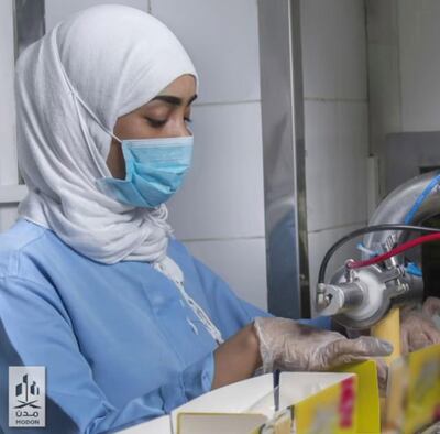 Saudi women work the production lines in Sudair Industrial City. Courtesy Modon