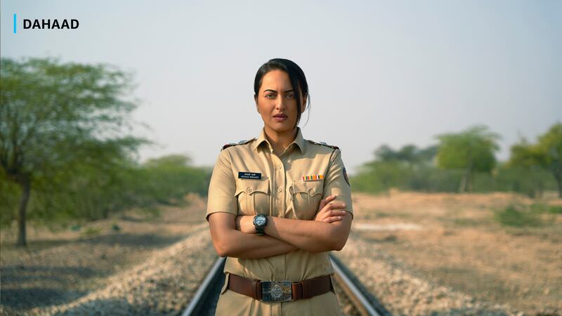 Set in a small town, 'Dahaad' is an action thriller with Sonakshi Sinha playing a police officer who sets out to hunt down a serial killer. Photo: Amazon Prime Video