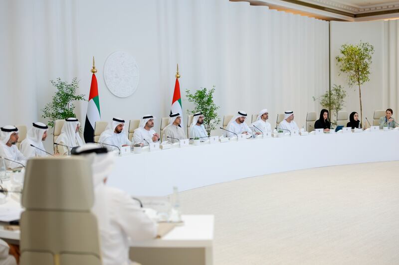 Sheikh Mohammed chairs a Cabinet meeting at Expo City Dubai. All photos: Dubai Media Office