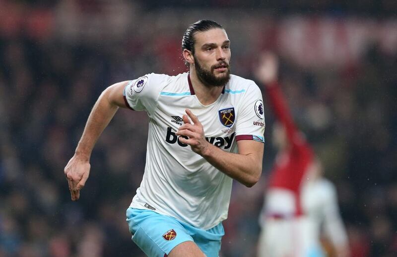 West Ham United's Andy Carroll is in line for a return to the starting line-up to face Chelsea at London Stadium. Scott Heppell / Reuters