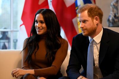 FILE PHOTO: Britain's Prince Harry and his wife Meghan, Duchess of Sussex visit Canada House in London, Britain  January 7, 2020. Daniel Leal-Olivas/Pool via REUTERS/File Photo