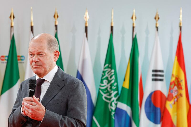 Chancellor Scholz will represent Germany at this week's G7 summit in Japan. AFP