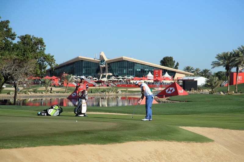 Shaun Norris putts on the first green. Getty