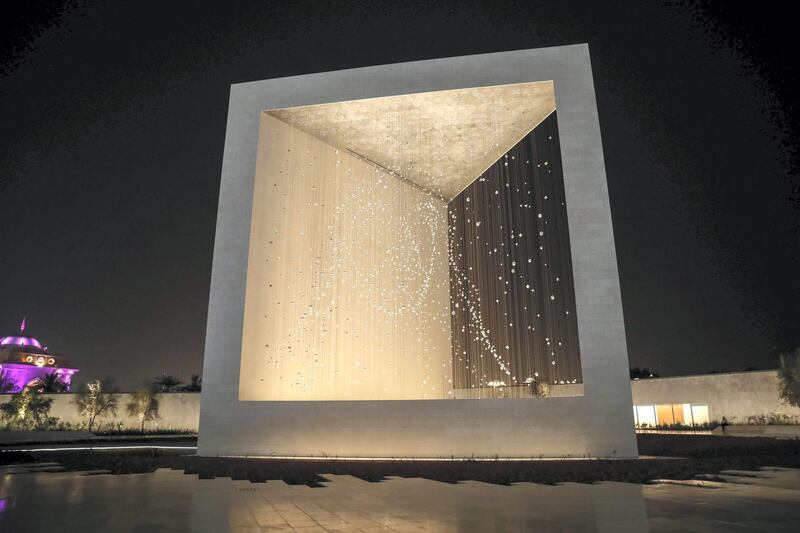 ABU DHABI, UNITED ARAB EMIRATES. 05 MAY 2018. The Founders Memorial in Abu Dhabi on the Corniche located next to the grounds of the Emirates Palace. The memorial celebrates the life and vison of the late Sheikh Zayed. (Photo: Antonie Robertson/The National) Journalist: None. Section: Big Picture.