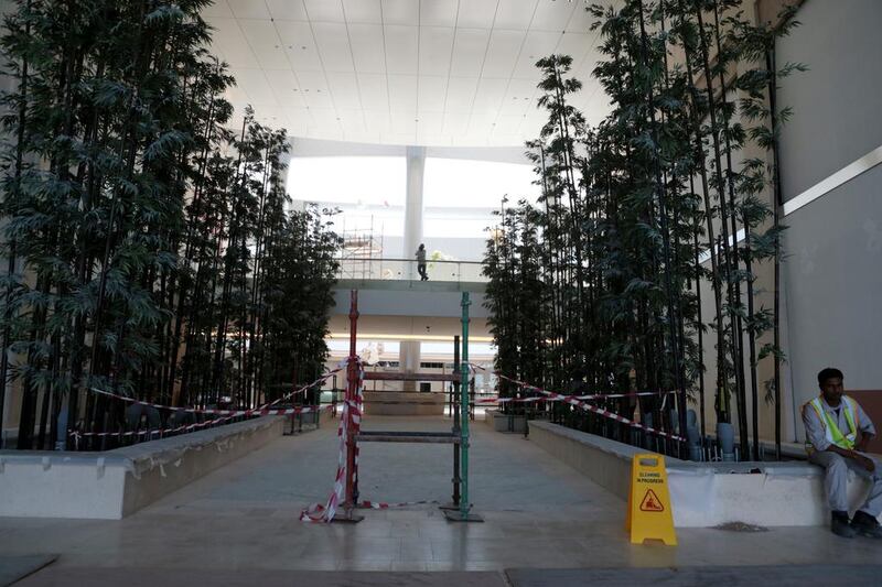 Real trees: There are 57 of them waiting for customers on opening day, augmented by hundreds of plants and shrubs – enough to give the mall a lively feel that no other in the capital has. These trees are a genius addition. Kudos to the gardener. Christopher Pike / The National 