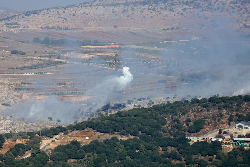 Smoke rises at the Israel-Lebanon border. Reuters