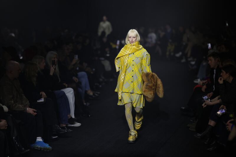 The collection marked the debut of Burberry's chief creative officer Daniel Lee. Bloomberg