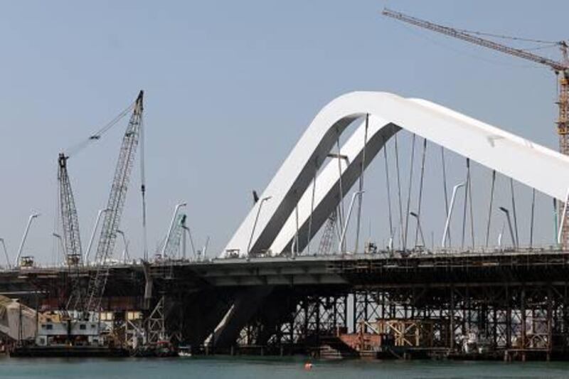 October 11, 2010 / Abu Dhabi / (Rich-Joseph Facun / The National) The Sheikh Zayed Bridge in Abu Dhabi is under the final stage of construction and is slated to open by October 12, 2010 photographed Monday, October 11, 2010 in Abu Dhabi. 