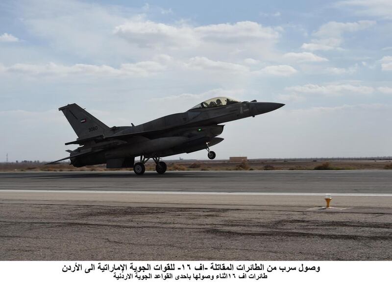 Jordan’s Air Force chief Major General Mansour Al Jobour did not specify where the strikes took place, but said that air raids launched since Thursday had destroyed 20 per cent of ISIL’s capabilities. Wam