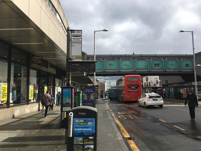 The bus stop outside Nottingham's Victoria Centre, where Mariam Moustafa was attacked by up to 10 women on February 20. (Courtesy Noor Nanji)