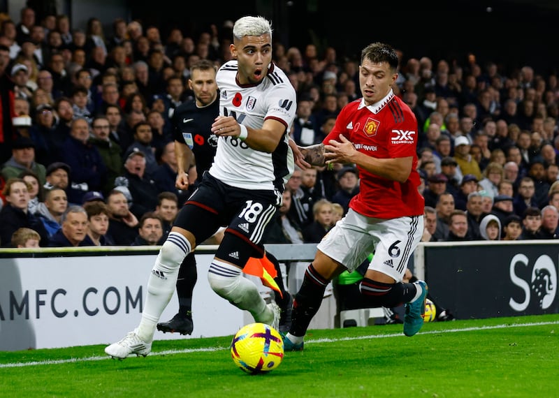 Lisandro Martinez 8: Blocked a ninth minute cross and another a minute later as Fulham pressed. Blocked Vinicius. Non-stop blocker saluted by the travelling United fans in song. Tackling got even better as the game went on. Reuters