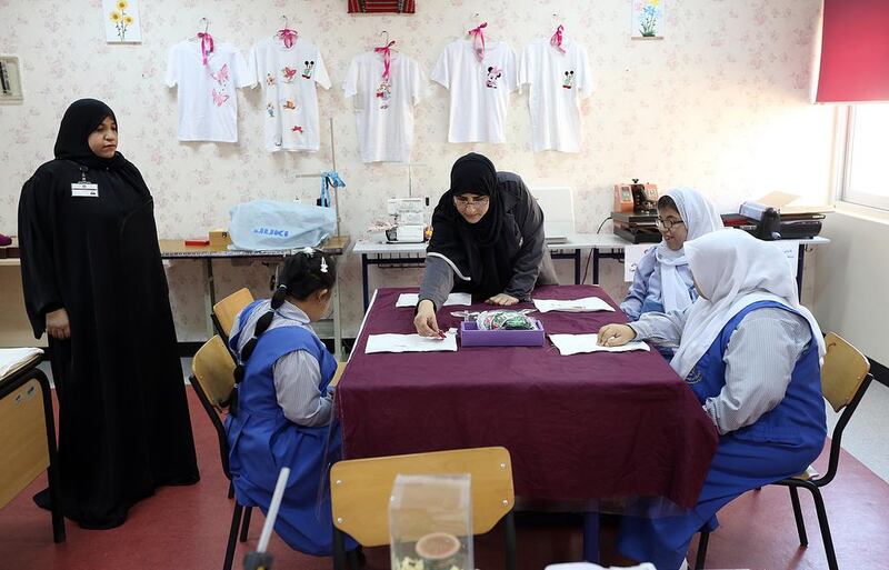 The Dibba Al Fujairah Rehabilitation Centre for the Disabled opened in 2002. The centre deals with four types of disorders, and it has four specialists and 14 teachers. Satish Kumar / The National 