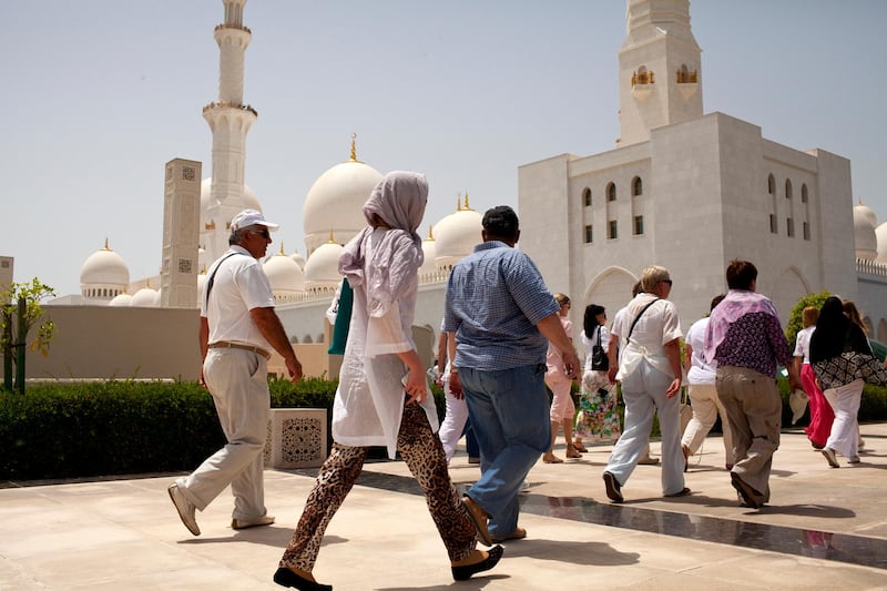 Abu Dhabi, United Arab Emirates, May 1, 2012:     Sheikh Zayed Grand Mosque in Abu Dhabi on May 1, 2012. Christopher Pike / The National