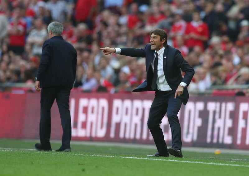 LONDON, ENGLAND - MAY 19: Antonio Conte manager / head coach of Chelsea during The Emirates FA Cup Final between Chelsea and Manchester United at Wembley Stadium on May 19, 2018 in London, England. (Photo by Catherine Ivill/Getty Images) 