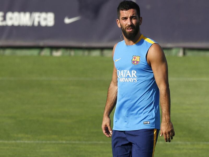 Barcelona's Arda Turan shown at a training session shortly after signing for the club last summer. Gustau Nacarino / Reuters / July 13, 2015
