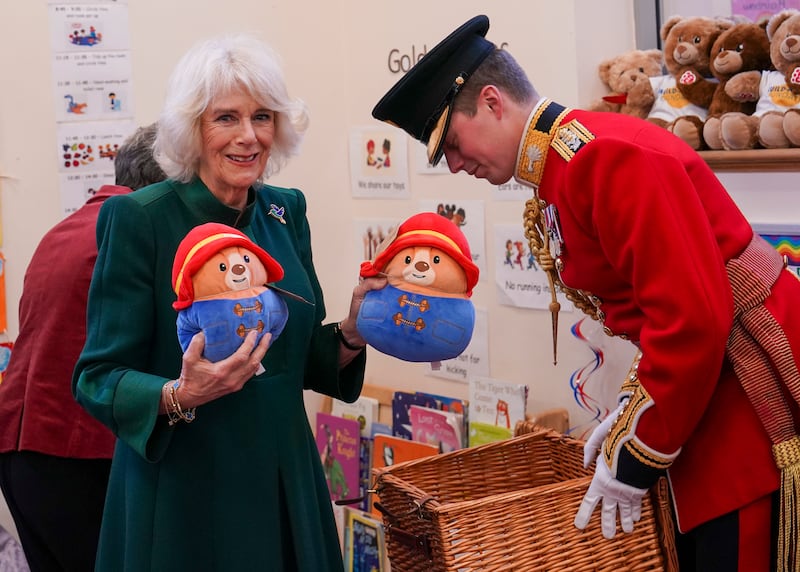 The queen consort attends a special teddy bears picnic at a Barnardo's Nursery in Bow, east London, in November 2022