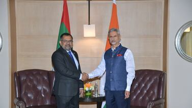 Moosa Zameer, the Maldives' Foreign Minister, met his Indian counterpart Dr Subrahmanyam Jaishankar in New Delhi on Thursday. @MoosaZameer / X