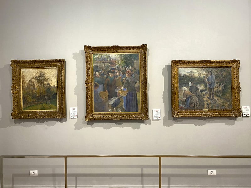 Camille Pissarro paintings at Mohamed Mahmoud Khalil Museum. Nada El Sawy / The National