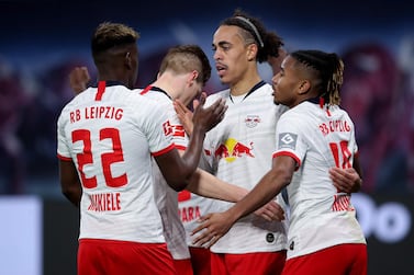 RB Leipzig hold a two-point lead at the halfway stage of the Bundesliga season, making the club 'winter champions'. AFP