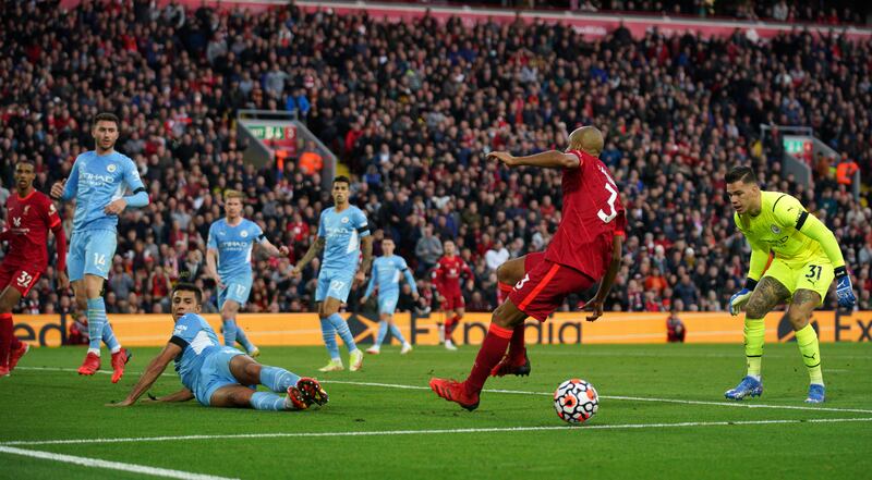 Rodri - 8. The Spaniard made a poor attempt to stop Salah for the first goal but this brilliant sliding challenge saved a point for his team. He set the tempo in midfield. Getty