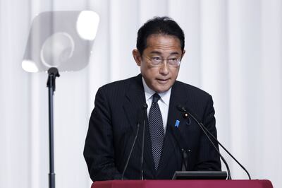 Japan's Prime Minister Fumio Kishida was grim-faced despite the electoral success of his Liberal Democratic Party . Bloomberg