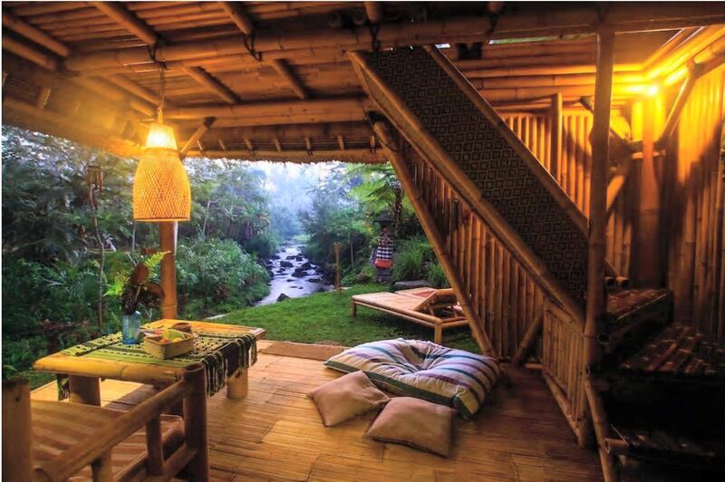 The one-bedroom property in Bali, Indonesia, houses four guests. The next available dates for The Hideout in Bali are in January 2019, when it costs Dh1635 for a minimum stay of two nights for two people, or Dh1,800 for four people.