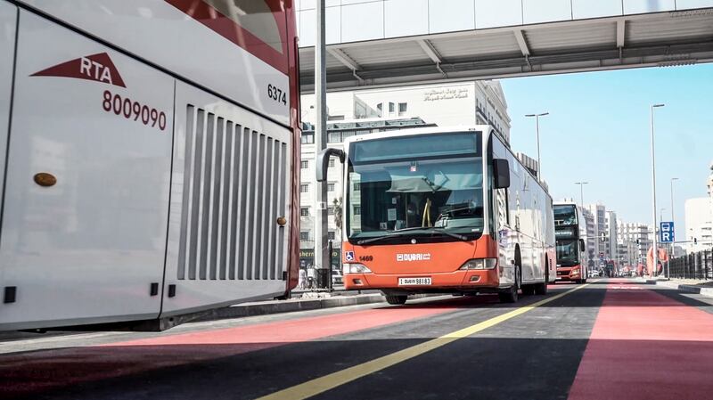 Dubai is adding extra bus and taxi lanes across six streets, which are due to be completed by 2027. Photo: Dubai Media Office