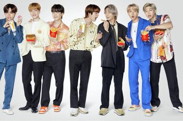To celebrate the launch of BTS's McDonald's menu items, they are dropping a line of merchandise. Courtesy McDonalds. Credit: Courtesy McDonalds