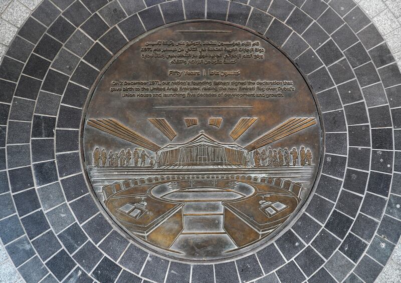 Last year marked the UAE's 50th anniversary, and the milestone is commemorated on this medallion. 'On 2 December 1971, our nation’s founding fathers signed the declaration that gave birth to the United Arab Emirates, raising the new Emirati flag over Dubai’s Union House and launching five decades of development and growth.'