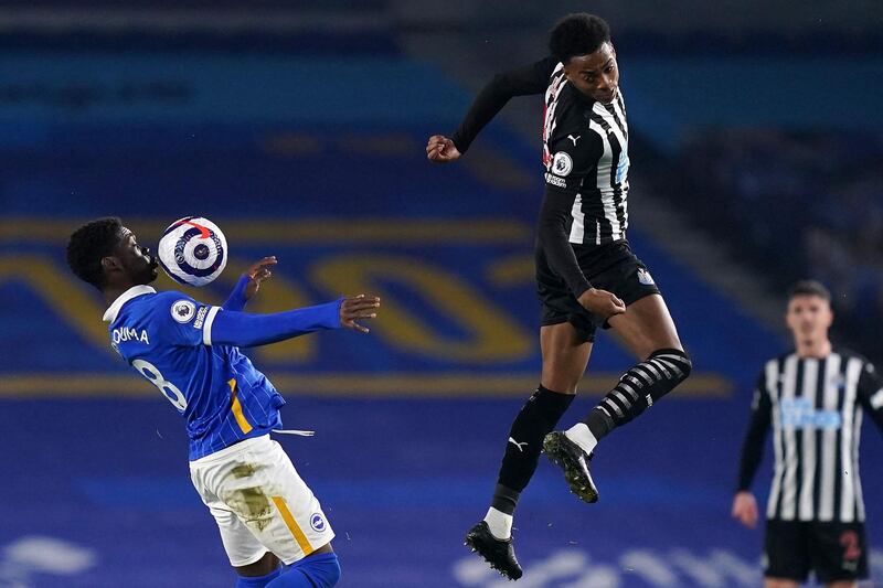Joe Willock - 5: Has made a difference to Newcastle’s midfield since joining on loan from Arsenal but couldn’t lift an all-round woeful team performance. Hooked on the hour – but could have been any of midfield or attack. AFP