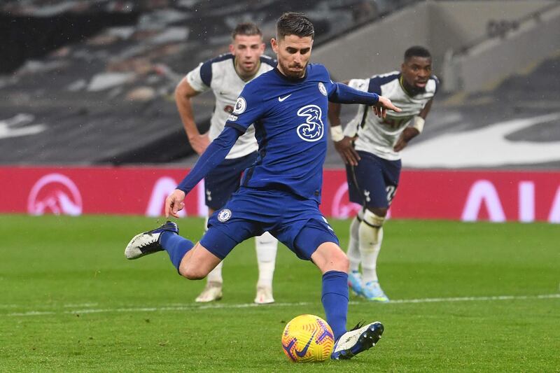 Jorginho - 7, Scored the only goal of the game with a clinical penalty and was reliable in possession. AFP